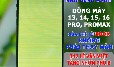 Fix, Sửa Lỗi Xanh Màn Hình iPhone 13, 14, 15, 16, 17 Pro Max Lấy Liền Tại Thủ Đức